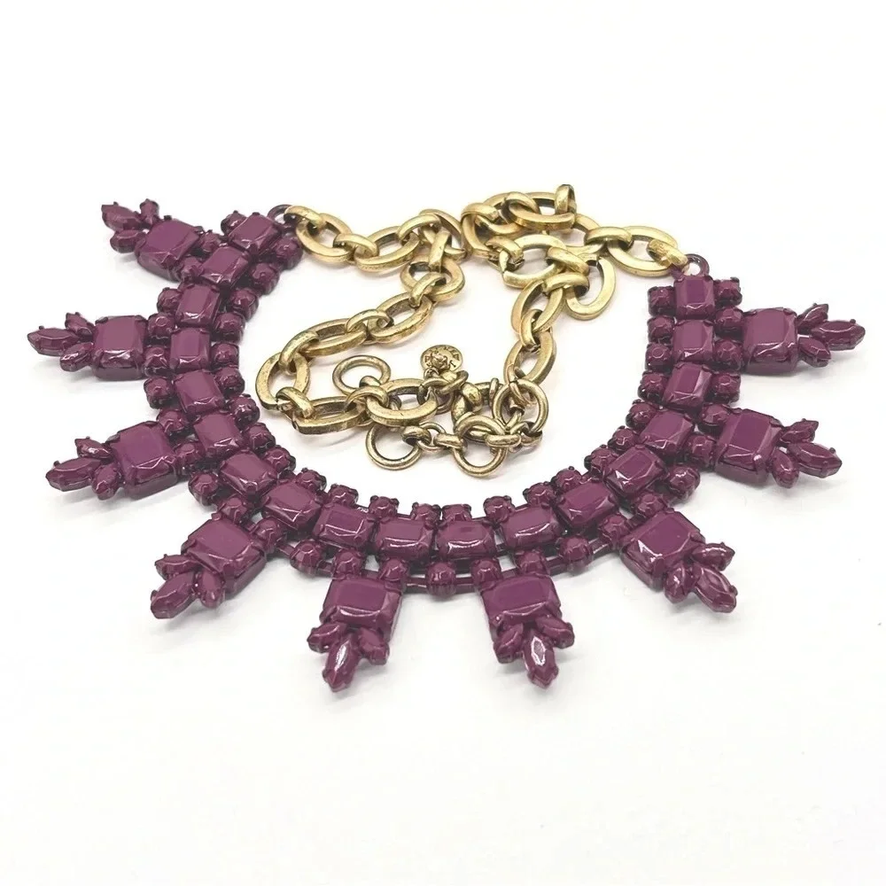 J. Crew Jeweled Purple Collar Necklace